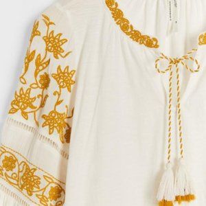 Anthropologie Aja Embroidered Blouse